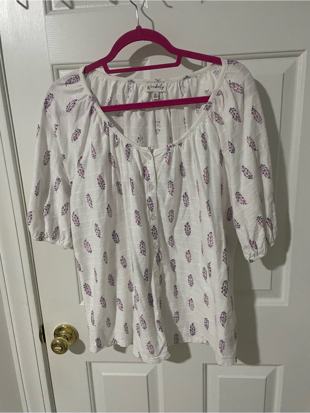 Wonderly xl peasant top